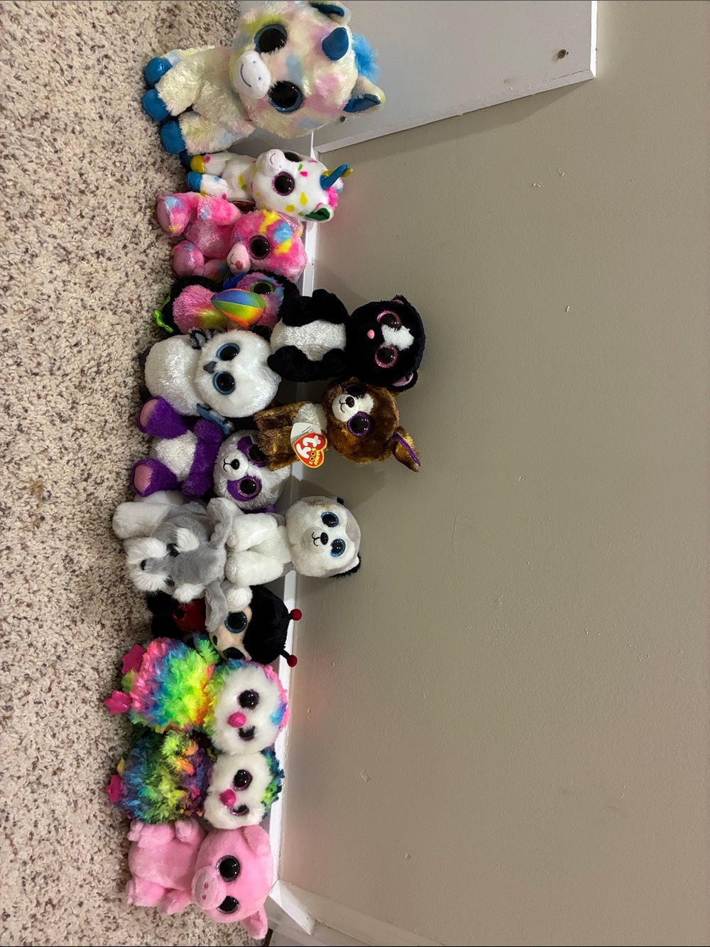 14 Ty Beanie Babies Assorted Multicolor & Pink Small Plush Pets